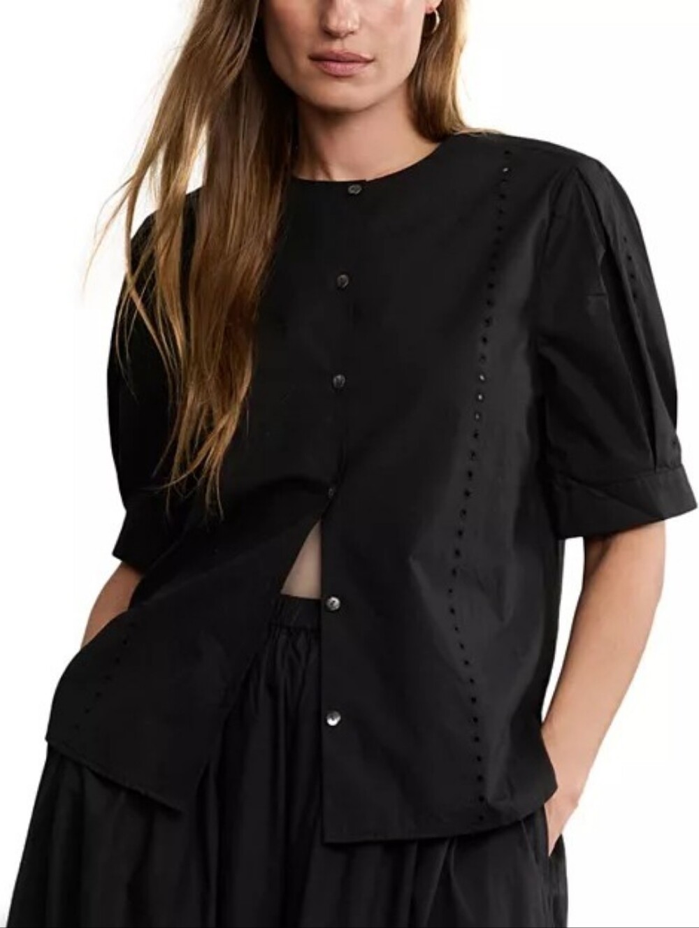 Jenni Kayne Harper Blouse Black NWT